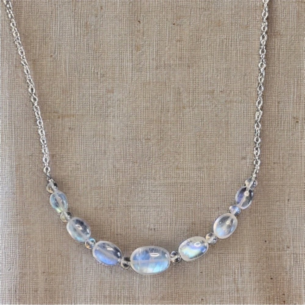Hand Made Rainbow Moonstone Necklace - Picture 5 of 9
